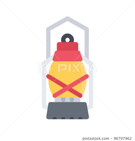 beach and camping icons, lamp 96797962