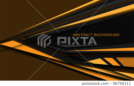 Abstract yellow speed black shadow direction geometric hexagon mesh on grey design modern luxury futuristic background vector 96798311