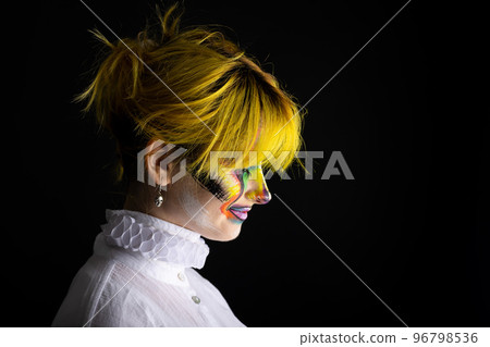 Colorful face art Colorful face art 96798536