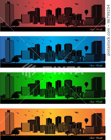 Fort Worth city in a four different colors Fort Worth city in a four different colors 96799204