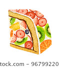 Fruit cake Zuccot cake Dome cake slice 96799220