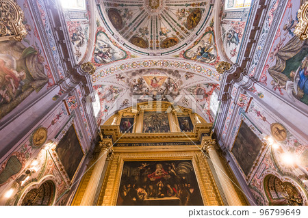frescoe in hospital de los venerables, Seville, spain frescoe in hospital de los venerables, Seville, spain 96799649
