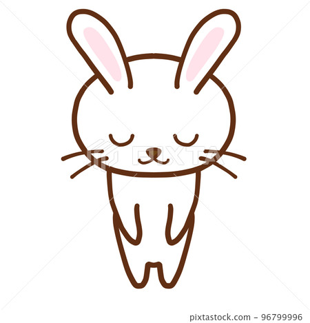 一隻兔子禮貌地鞠躬 一隻兔子禮貌地鞠躬 96799996