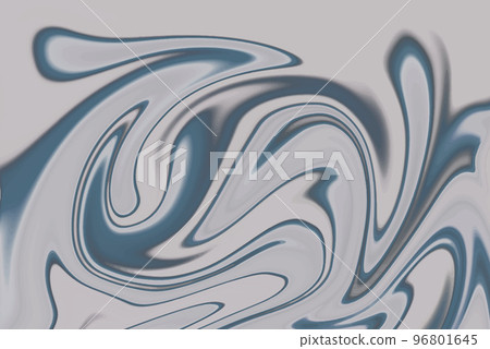 Abstract gray and blue wavy lines background, fluid flow vector design 96801645
