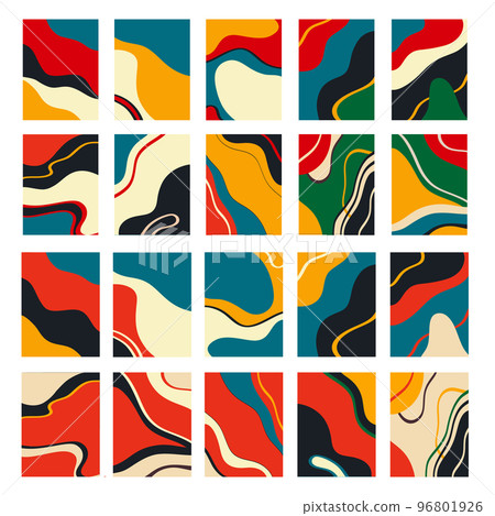 Abstract modern groovy templates with organic shapes  96801926