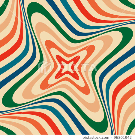 Psychedelic retro groove star background  96801942