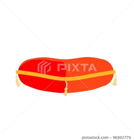 Luxurious royal pillow. Red cushion for reward and sleep. 96802778