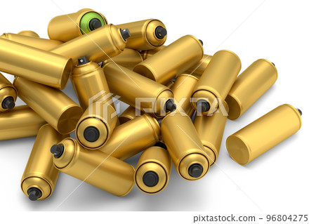 Lots of flying spray paint cans on white background. Spray bottle and dispenser Lots of flying spray paint cans on white background. Spray bottle and dispenser 96804275