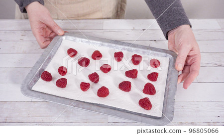 Organic raspberries to chocolate raspberry cupcakes. Organic raspberries to chocolate raspberry cupcakes. 96805066