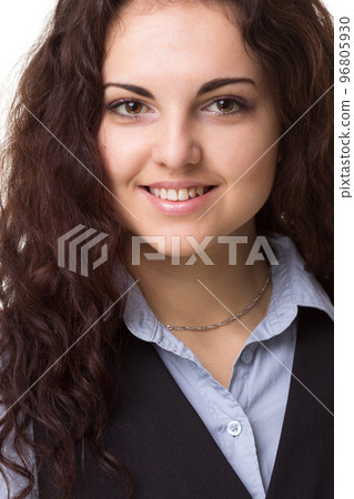 Portrait of a young woman with natural makeup and natural styling.Advertising natural cosmetics.Advertising for a beauty salon.Care cosmetics, face and body skin care. 96805930