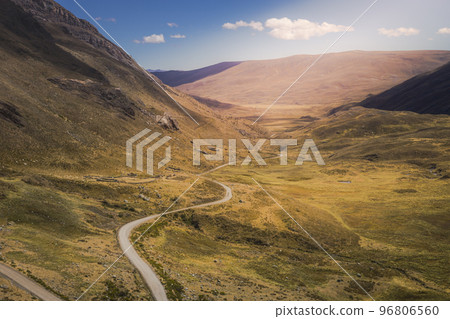 Country Road, mountain pass in Huascaran, Cordillera Blanca, Ancash, Peru 96806560