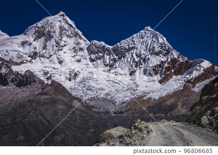 Portachuelo Road, mountain pass in Huascaran, Cordillera Blanca, Ancash, Peru 96806685