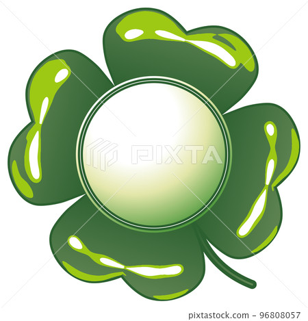 Four-leaf clover seal wax vector illustration Four-leaf clover seal wax vector illustration 96808057