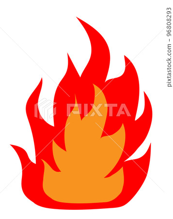 燃燒的火焰的插圖 96808293