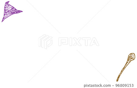 巫師的帽子和魔杖留言卡 96809153