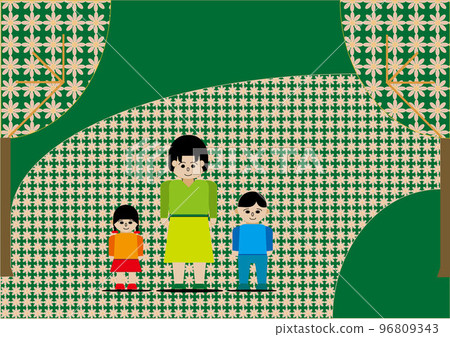 賞櫻-親子 96809343