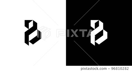 Modern and strong letter B initials logo design Modern and strong letter B initials logo design 96810282