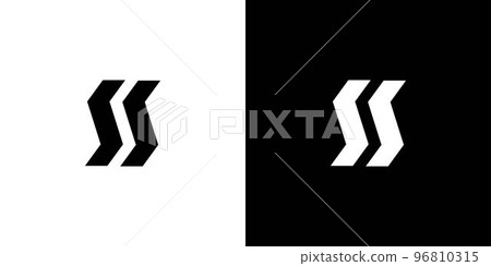Modern and strong letter SS initials logo design 3 96810315