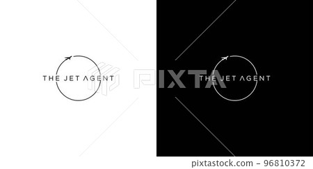 Jet airplane logo design simple and modern 2 96810372