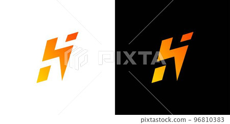Modern and elegant letter H initials electric logo design Modern and elegant letter H initials electric logo design 96810383