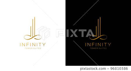 Modern and luxury infinity building logo design Modern and luxury infinity building logo design 96810386