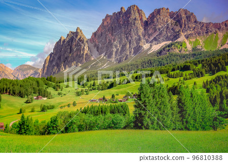 Langkofel, Sassolungo pinnacles, Dolomites sudtirol near Cortina d Ampezzo 96810388