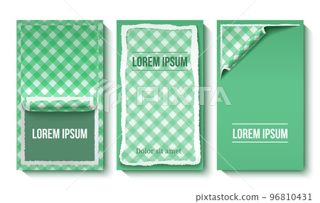 Colorful Torn Paper Vertical Banners 96810431