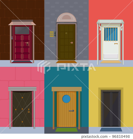 Colorful Entrance Doors Collection 96810498