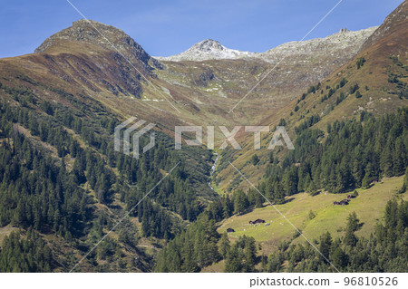 Dramatic landscape of swiss alps in upper Engadine, Graubunden, Switzerland Dramatic landscape of swiss alps in upper Engadine, Graubunden, Switzerland 96810526