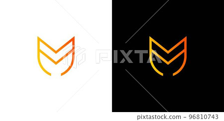 Simple and modern letter M initials logo design 96810743