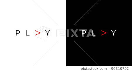 Simple and unique play logo design 96810792