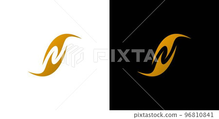 Unique and modern SN logo design 96810841