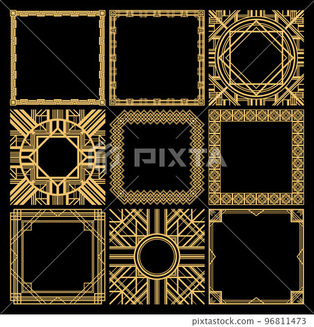 Retro Decorative Blank Frames Collection 96811473
