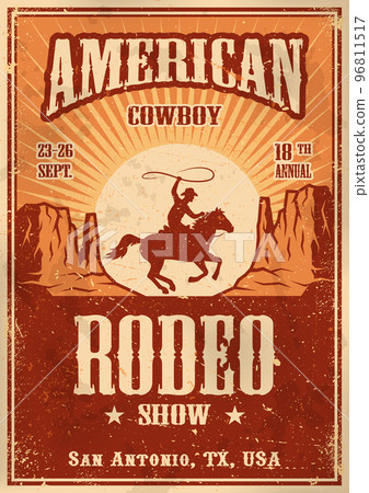American cowboy rodeo poster 96811517