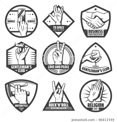 Vintage Hands Labels Set Vintage Hands Labels Set 96811549