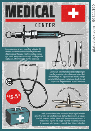 Vintage Colored Medical Poster Vintage Colored Medical Poster 96811590