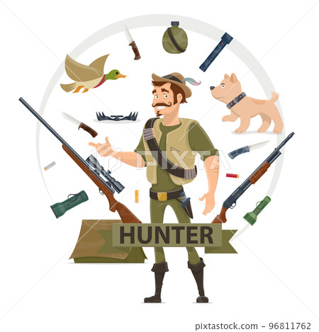 Colorful Hunting Elements Concept 96811762