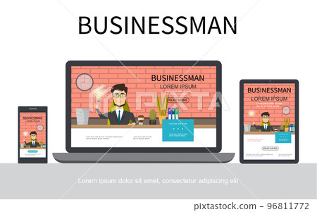 Flat Businessman Adaptive Design Concept 96811772