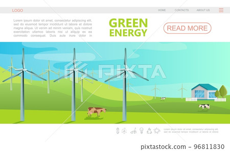 Flat Ecology Colorful Webpage Template 96811830