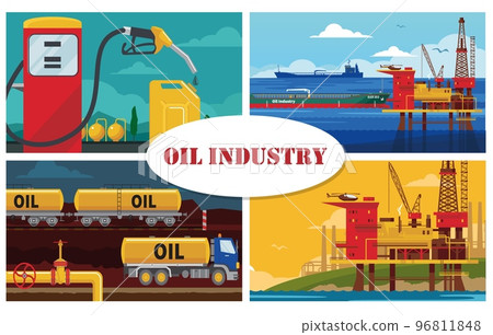 Flat Oil Industry Concept Flat Oil Industry Concept 96811848