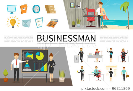 Flat Business People Concept 96811869
