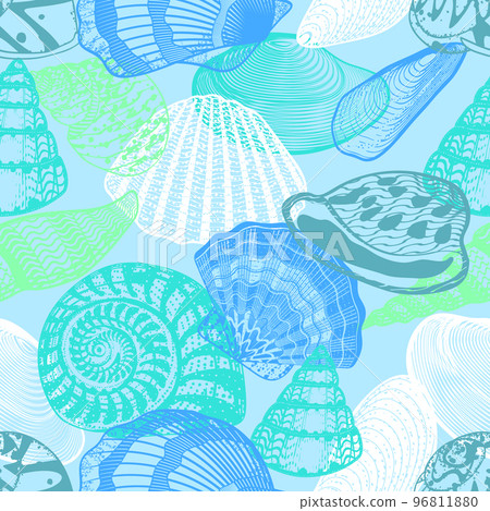 Colorful Underwater Ocean Life Seamless Pattern Colorful Underwater Ocean Life Seamless Pattern 96811880