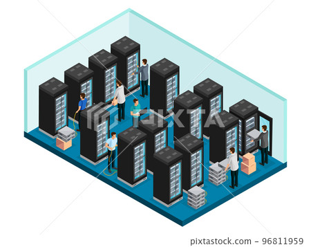 Isometric Datacenter Concept 96811959