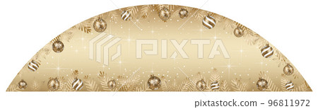 Arched background with christmas balls text space Arched background with christmas balls text space 96811972
