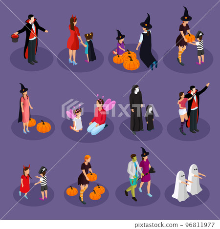 Isometric Halloween Holiday Collection 96811977