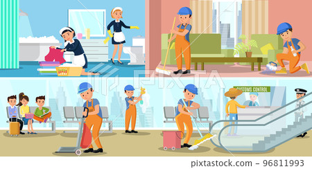 Cleaning Company Service Horizontal Banners Cleaning Company Service Horizontal Banners 96811993