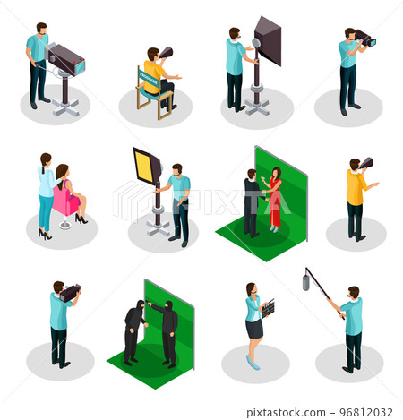 Isometric Movie Crew Shooting Collection Isometric Movie Crew Shooting Collection 96812032