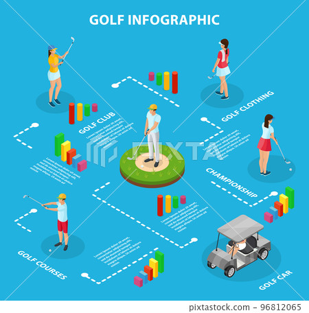 Isometric Golf Game Infographic Concept 96812065