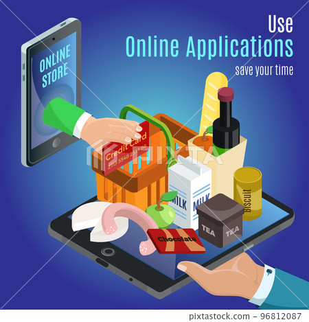 Isometric Online Order Concept 96812087