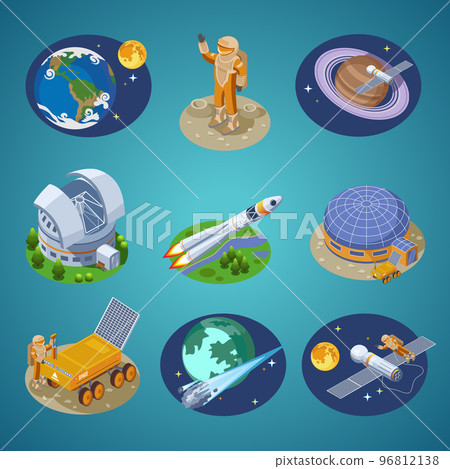 Isometric Space Elements Set Isometric Space Elements Set 96812138